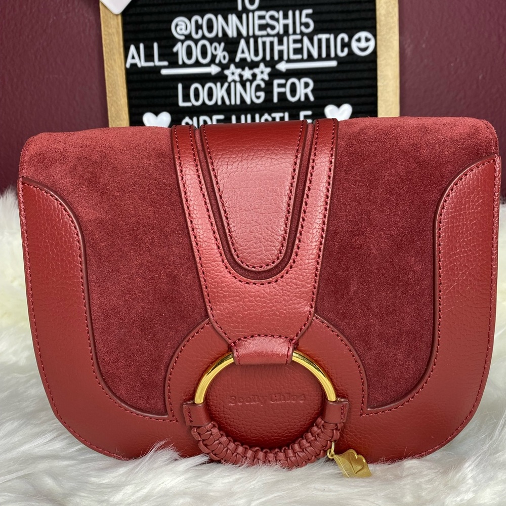 ❌SOLD❌See by Chloe Hana Suede Bag- Red/Maroon
